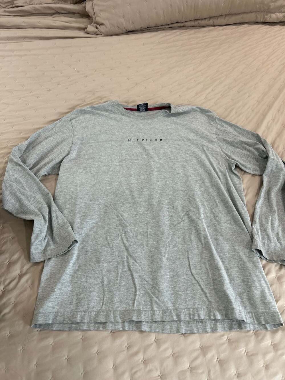 Tommy Hilfiger Gray Long Sleeve Logo T-Shirt XL